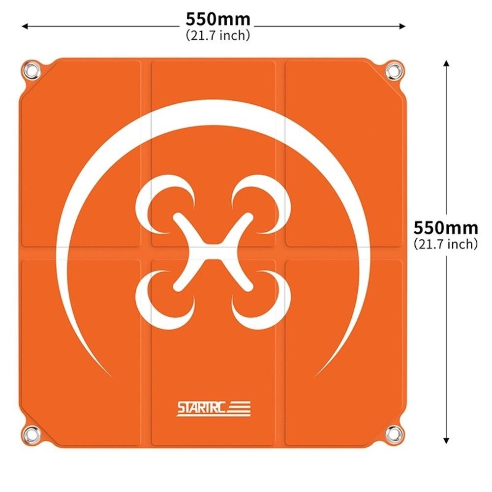NIB STARTRC 55cm 22” Foldable Waterproof Drone Landing Pad Orange Gray